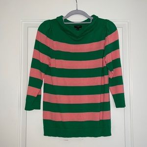 Talbots striped three quarter sleeve sweater